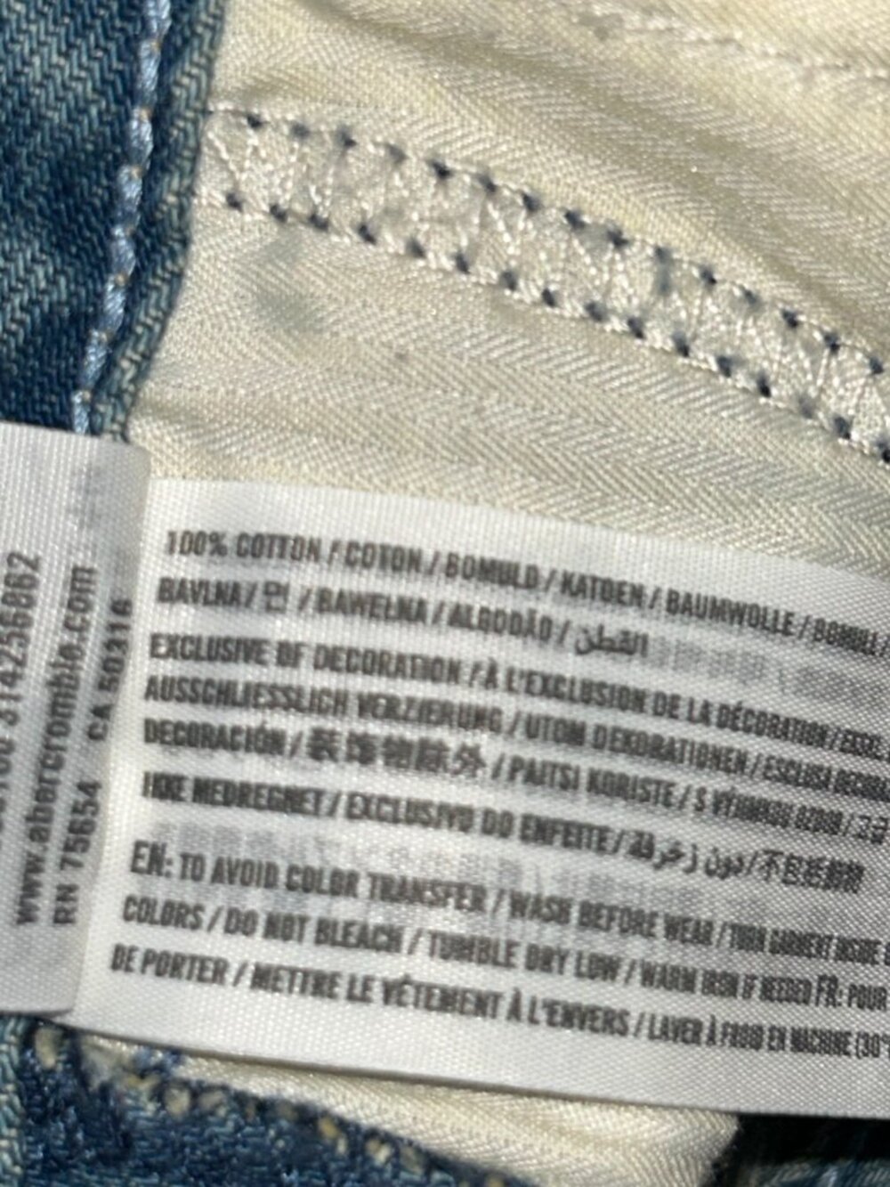 Hollister California Denim Skirt Overall Stretch Blue Denim Size XS - Picture 5 of 7
